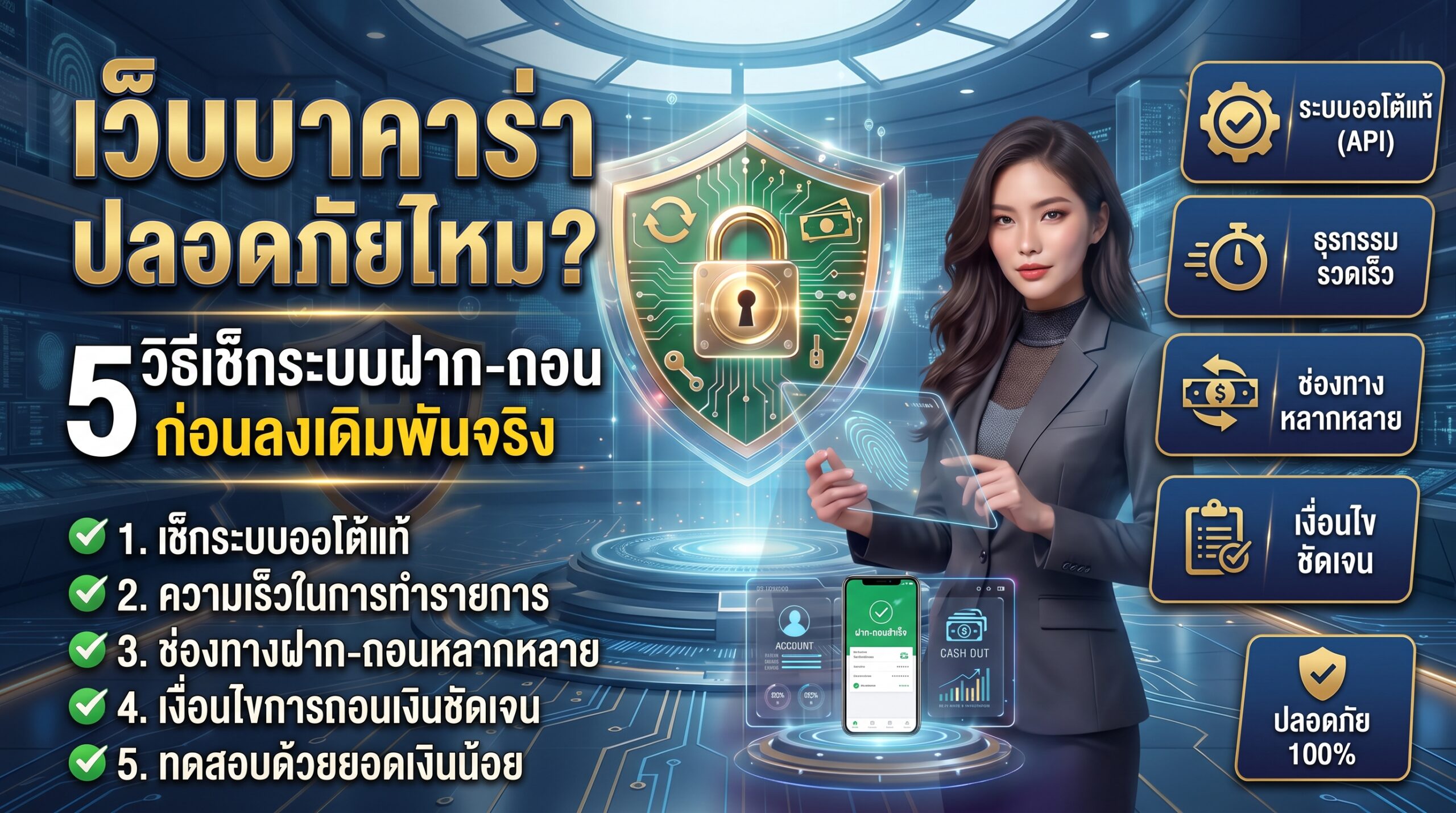5 วิธีเช็กระบบฝาก-ถอน 
